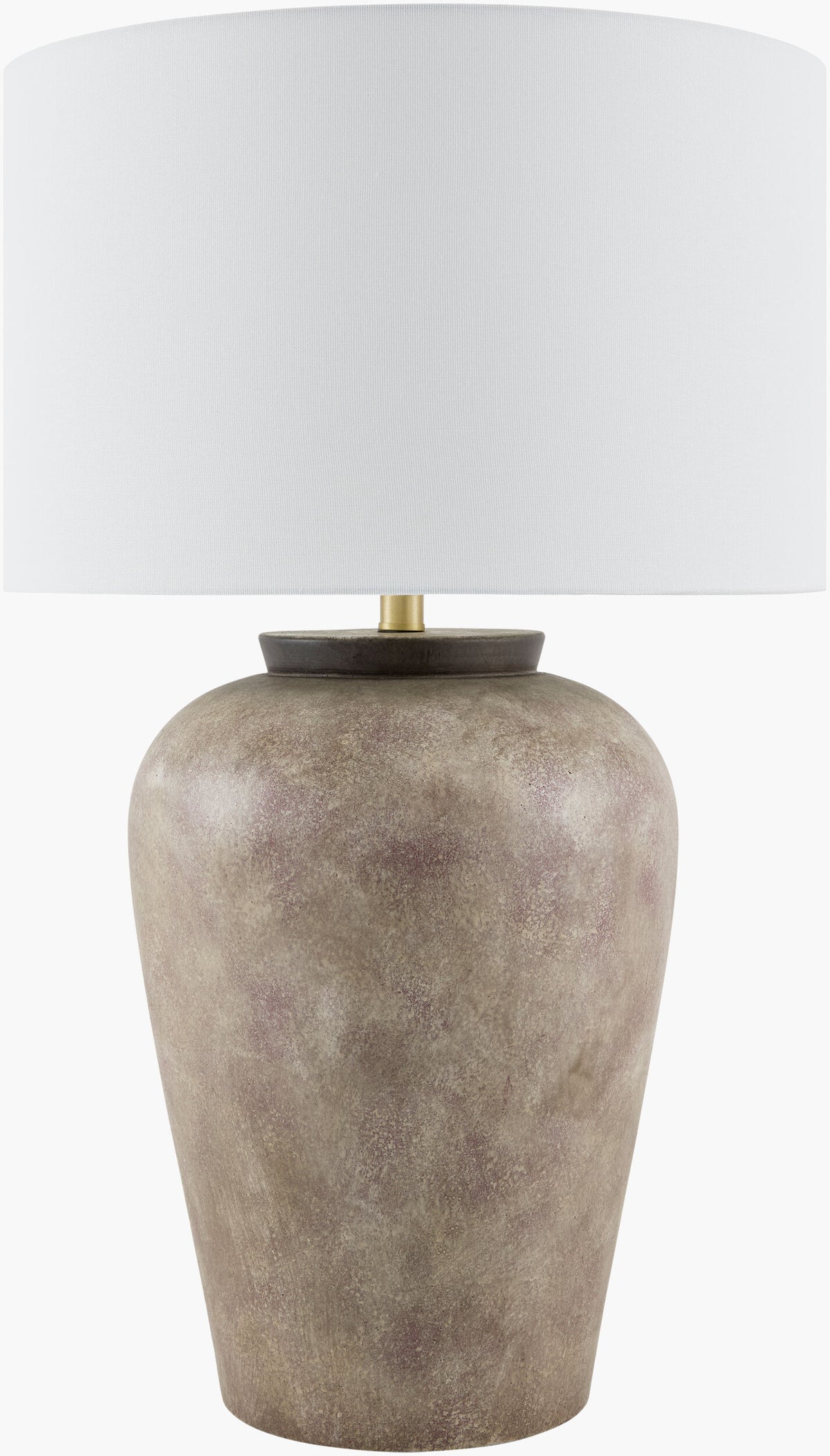 Lucero 30" Ceramic Table Lamp, Painted Dark Brown