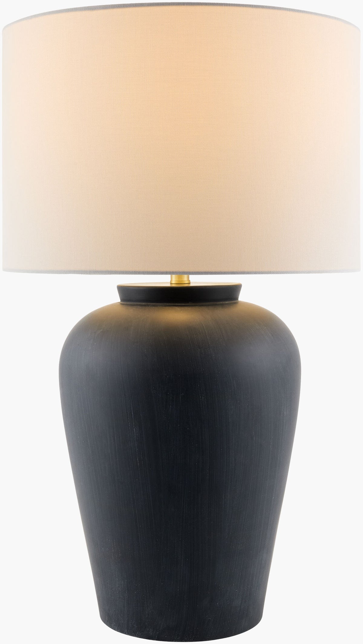 Lucero 30" Ceramic Table Lamp, Painted Black (LUO-004)