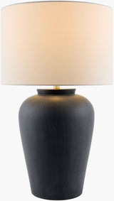 Lucero 30" Ceramic Table Lamp, Painted Black (LUO-004)