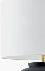 Lucero 30" Ceramic Table Lamp, Painted Black (LUO-004)