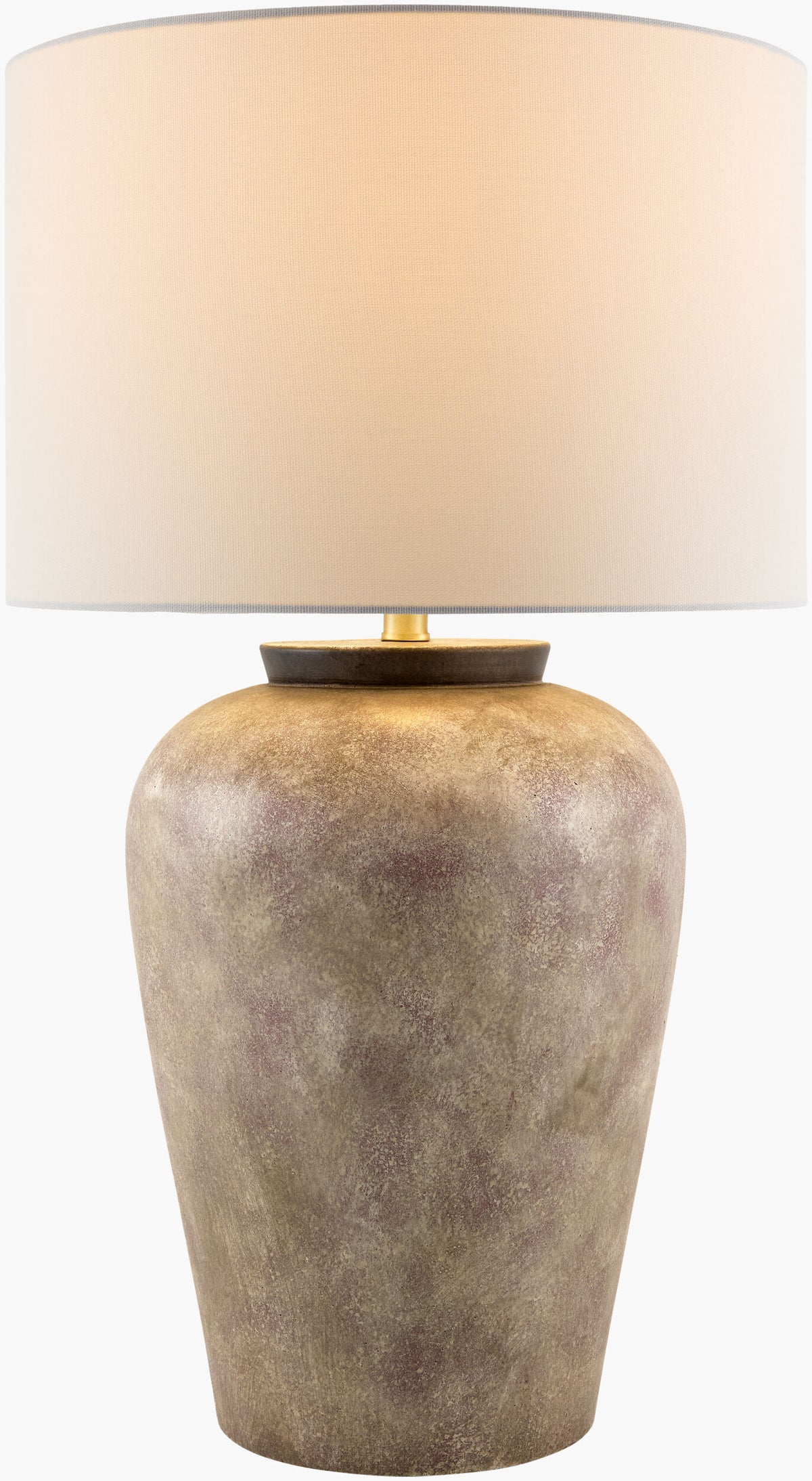Lucero 30" Ceramic Table Lamp, Painted Dark Brown