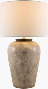 Lucero 30" Ceramic Table Lamp, Painted Dark Brown