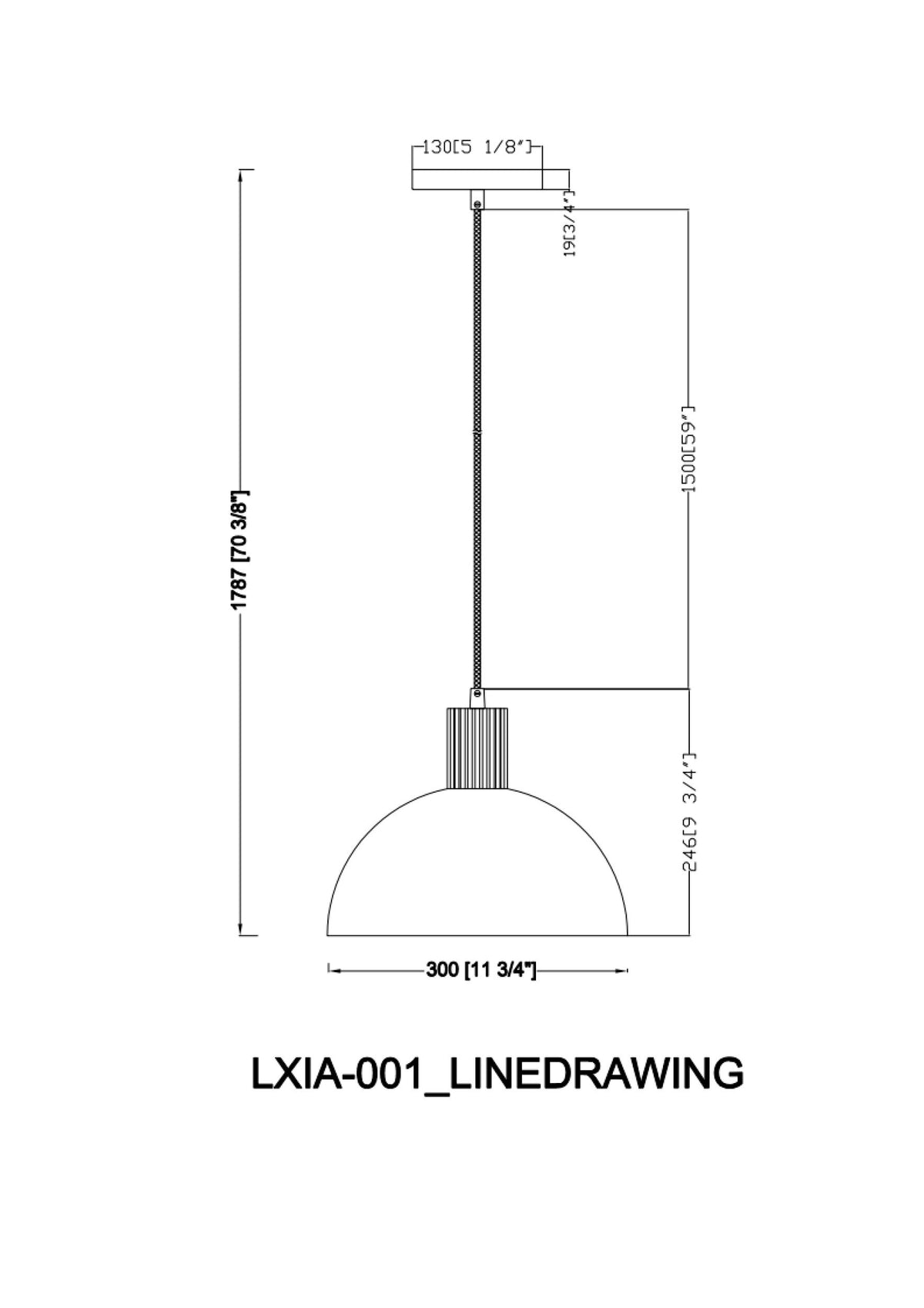 Lexia Aluminum Pendant Light, Painted Black