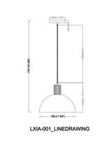 Lexia Aluminum Pendant Light, Painted Black