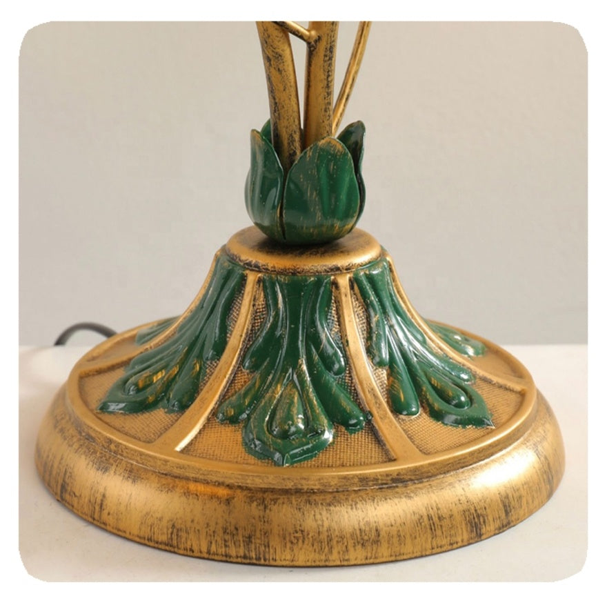 New French Floral Table Lamp