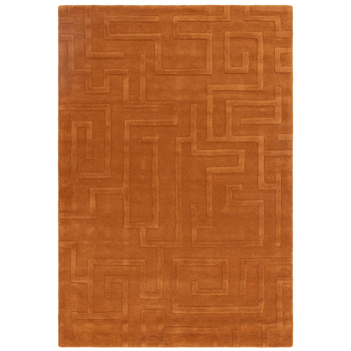 Maze Rug - Rust