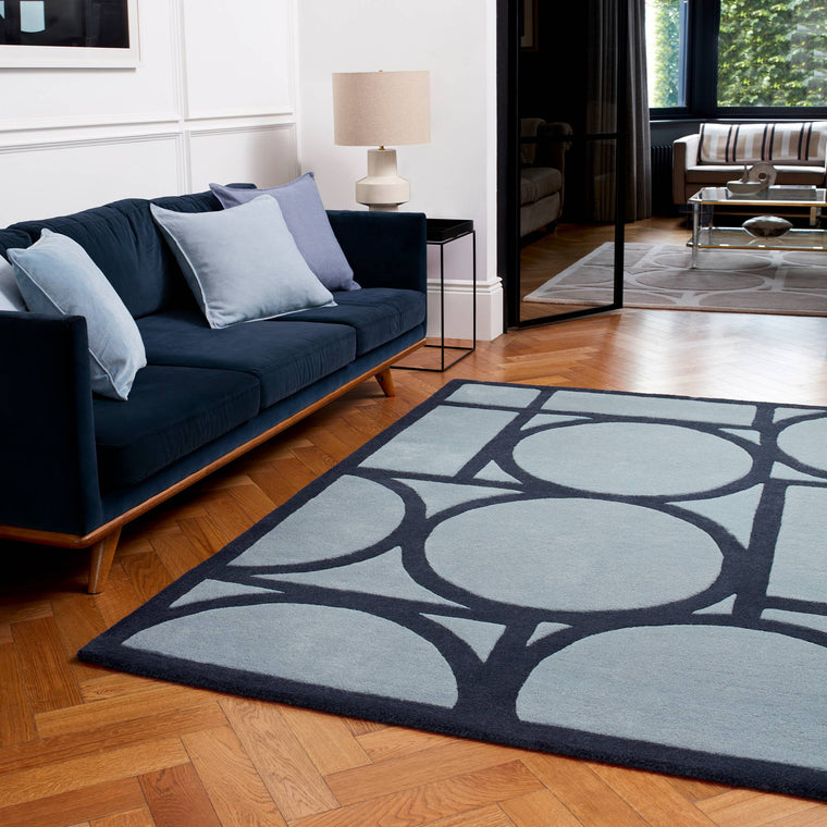 Woven in pure wool — Geometric Wool Living Room Rug — Hand Tufted, Modern, Metro