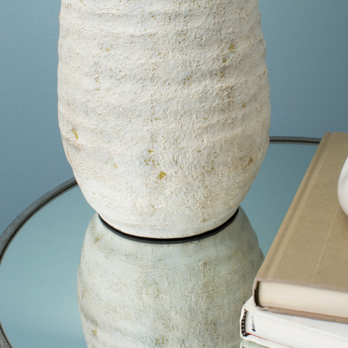 Maggie 27" Resin Table Lamp, Hand Finished Ivory
