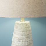 Maggie 27" Resin Table Lamp, Hand Finished Ivory