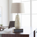Maggie 27" Resin Table Lamp, Hand Finished Ivory
