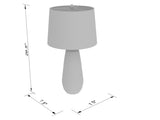 Maggie 27" Resin Table Lamp, Hand Finished Ivory