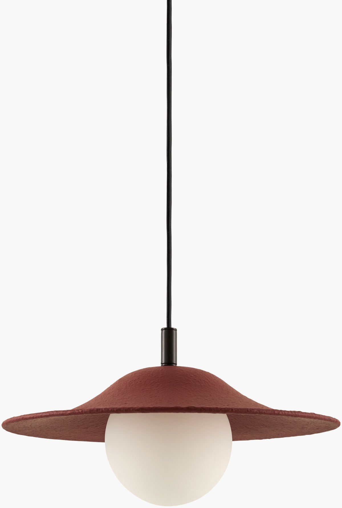 Makebon Iron Pendant Light, Painted Orange