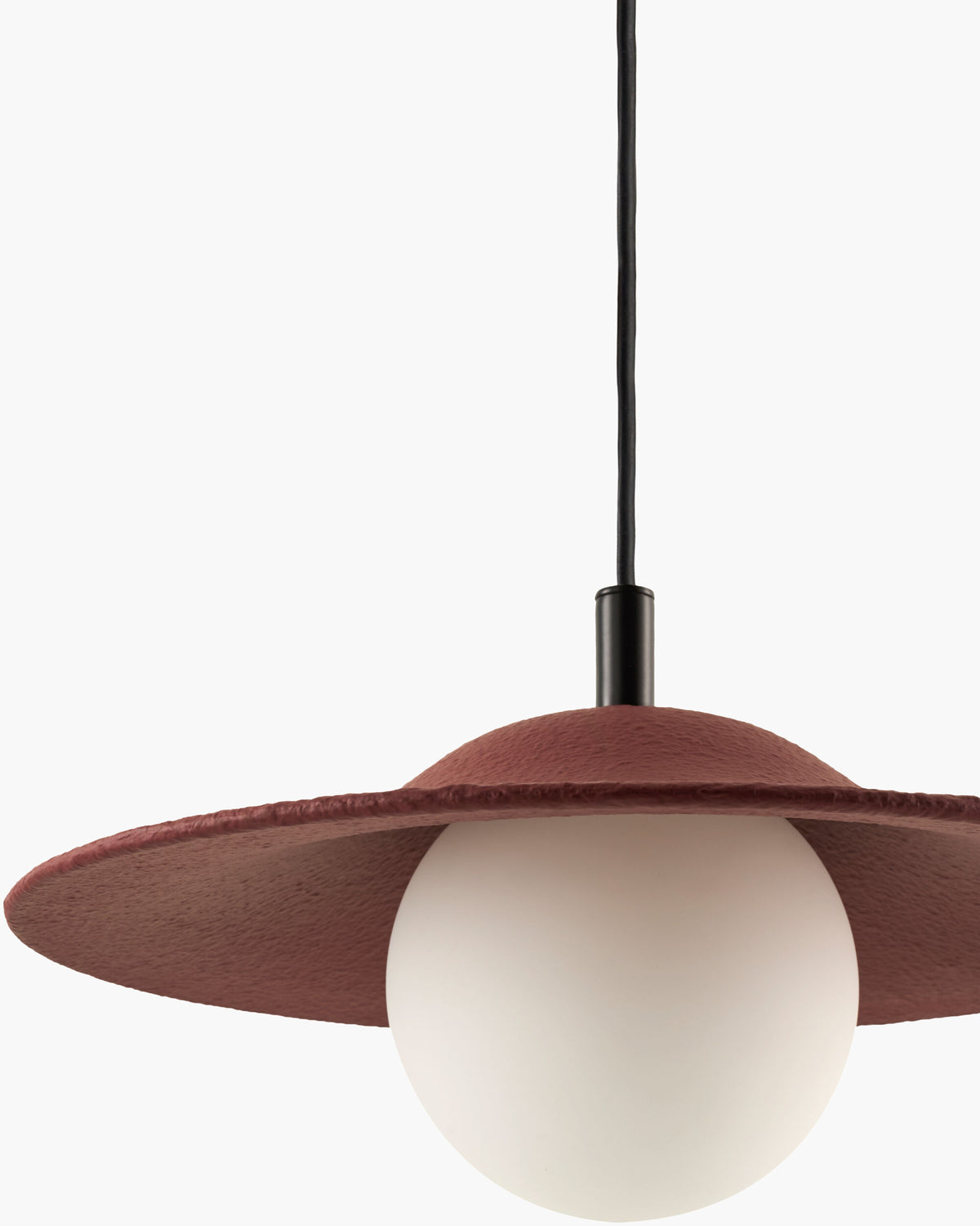 Makebon Iron Pendant Light, Painted Orange