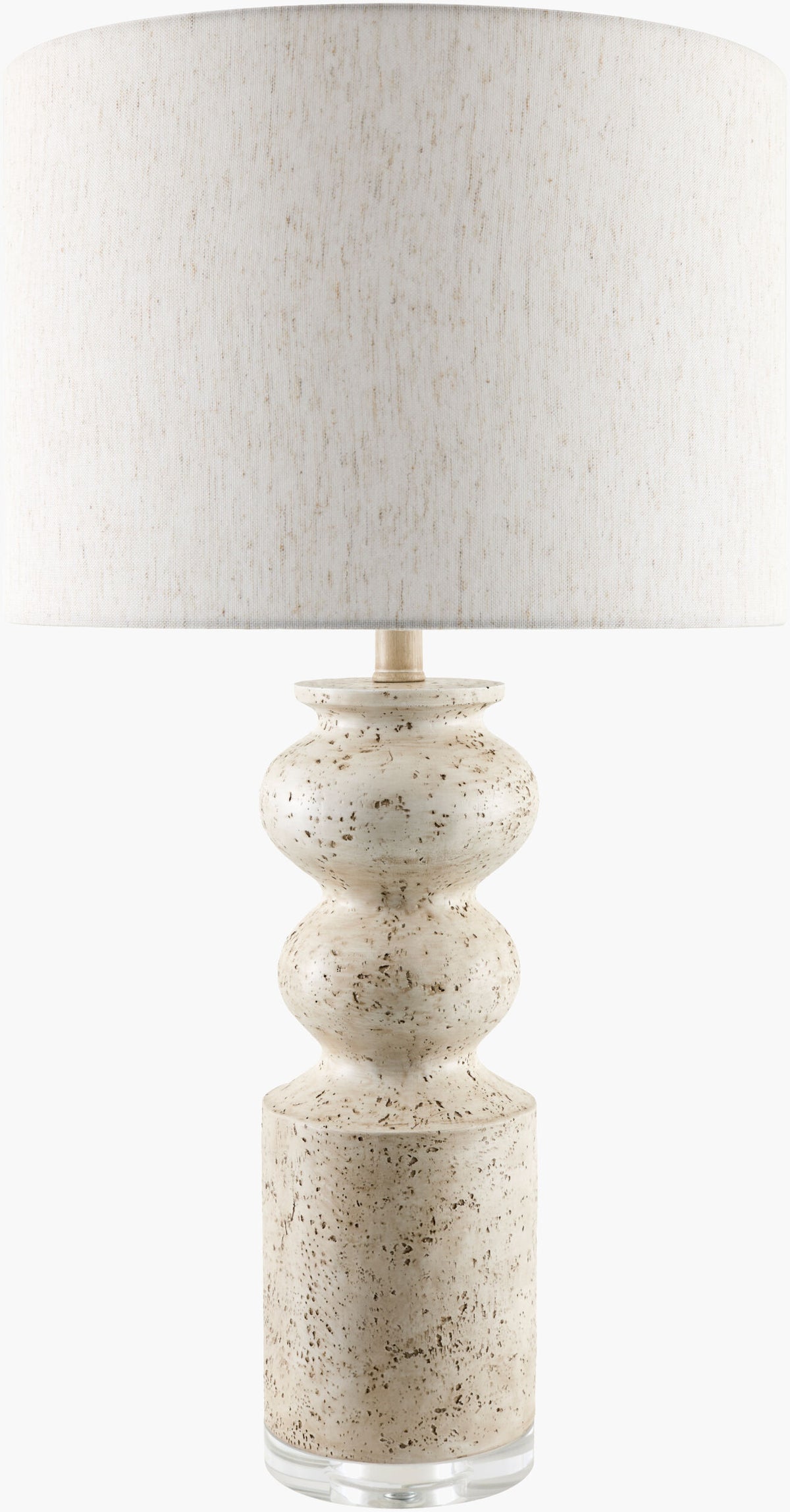 Maluku 29" Resin Table Lamp, Painted Cream