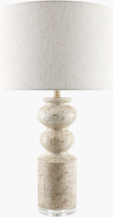 Maluku 29" Resin Table Lamp, Painted Cream