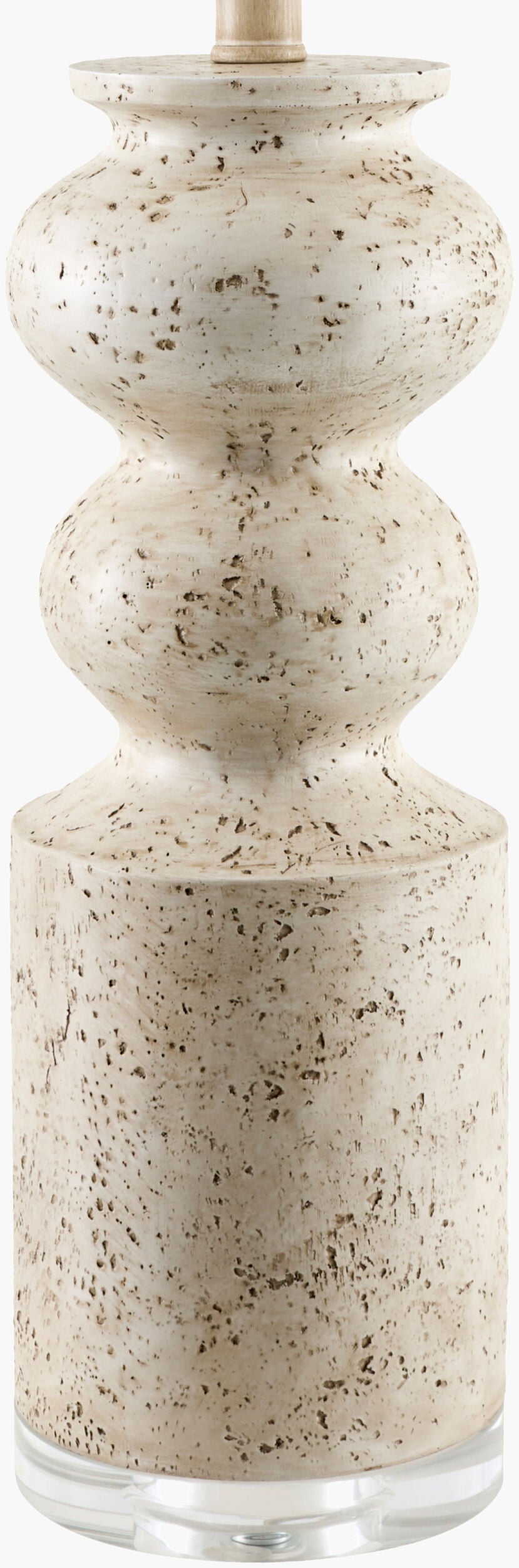 Maluku 29" Resin Table Lamp, Painted Cream