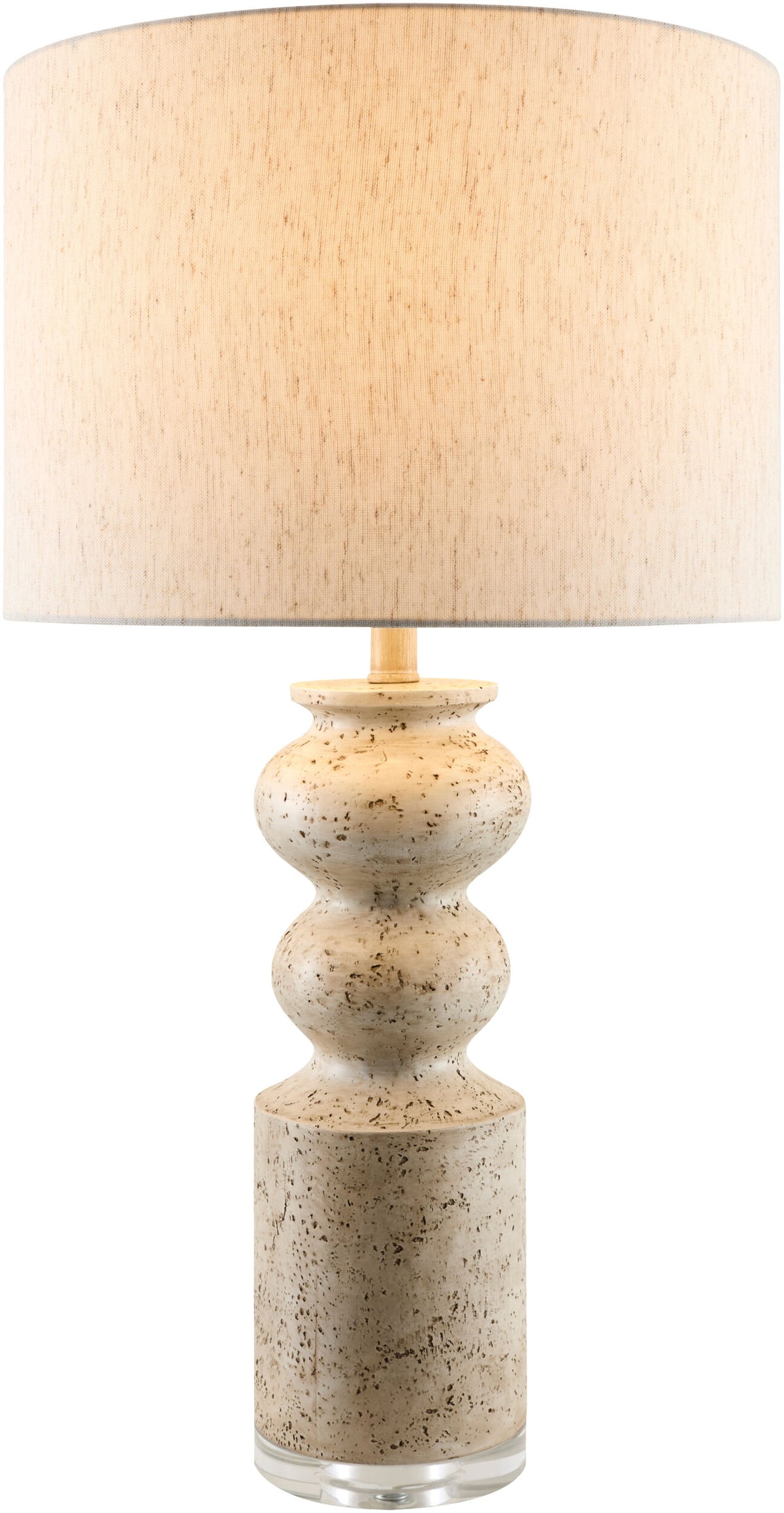 Maluku 29" Resin Table Lamp, Painted Cream