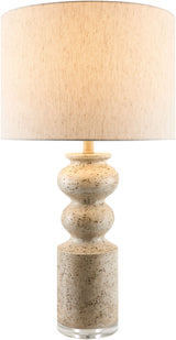 Maluku 29" Resin Table Lamp, Painted Cream
