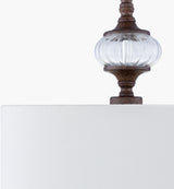 Maliyah Iron Pendant Light, Hand Painted Rust, Textured Clear