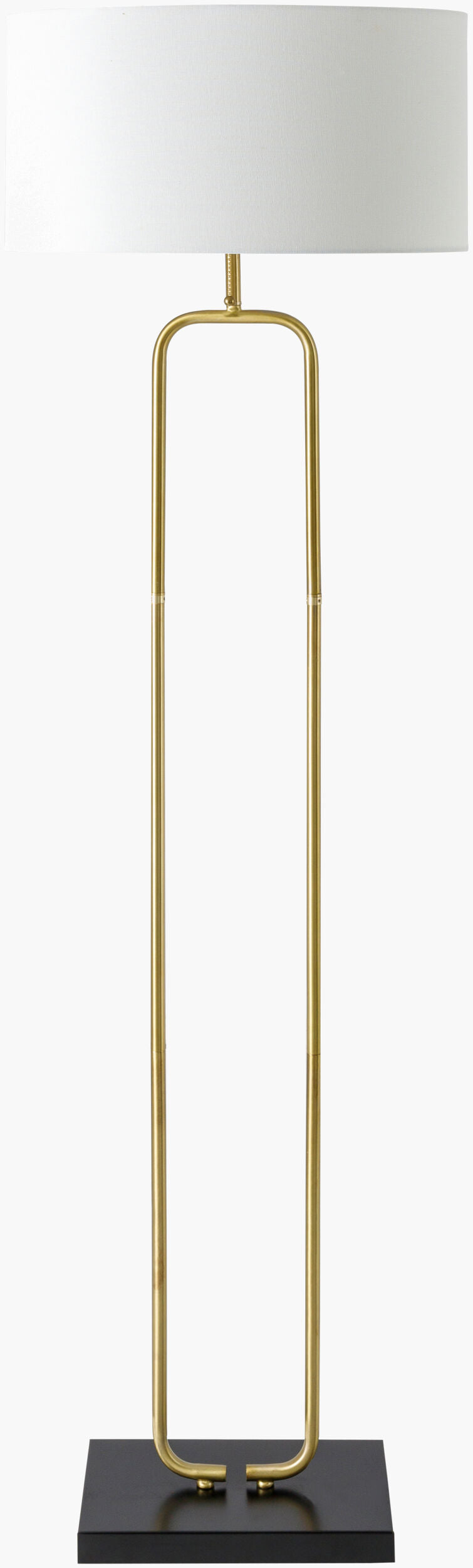 Molto 63" Iron Floor Lamp, Plated Metallic Brass