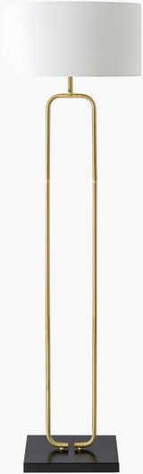 Molto 63" Iron Floor Lamp, Plated Metallic Brass