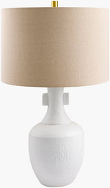 Mauna 28" Ceramic Table Lamp, Colored White