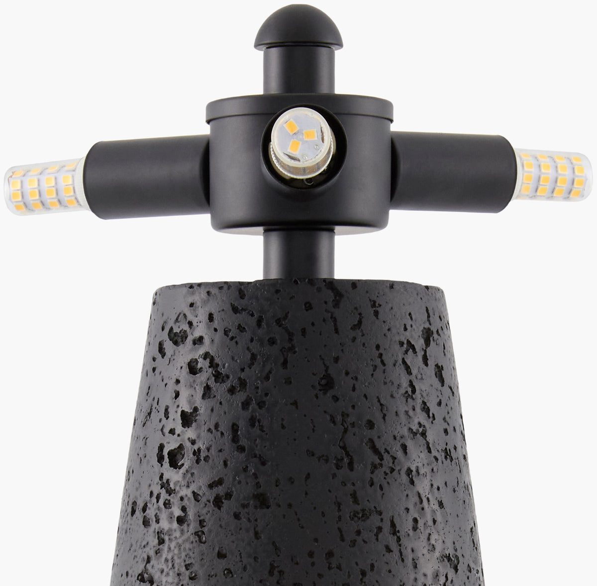 Monolith 15" Resin Table Lamp, Painted Black