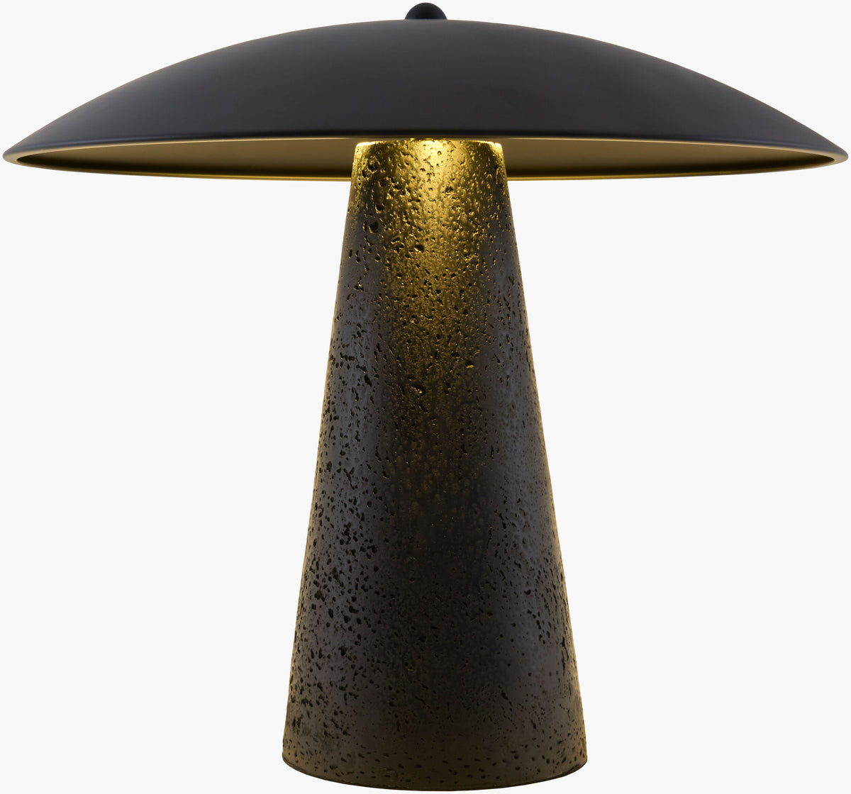 Monolith 15" Resin Table Lamp, Painted Black