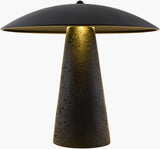 Monolith 15" Resin Table Lamp, Painted Black