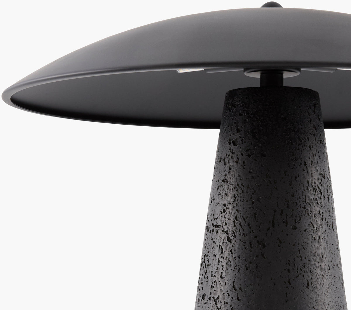 Monolith 15" Resin Table Lamp, Painted Black