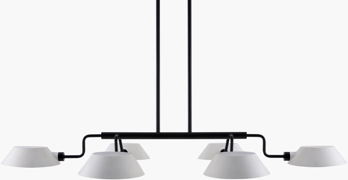 Mandoza Iron Chandelier, Painted Black