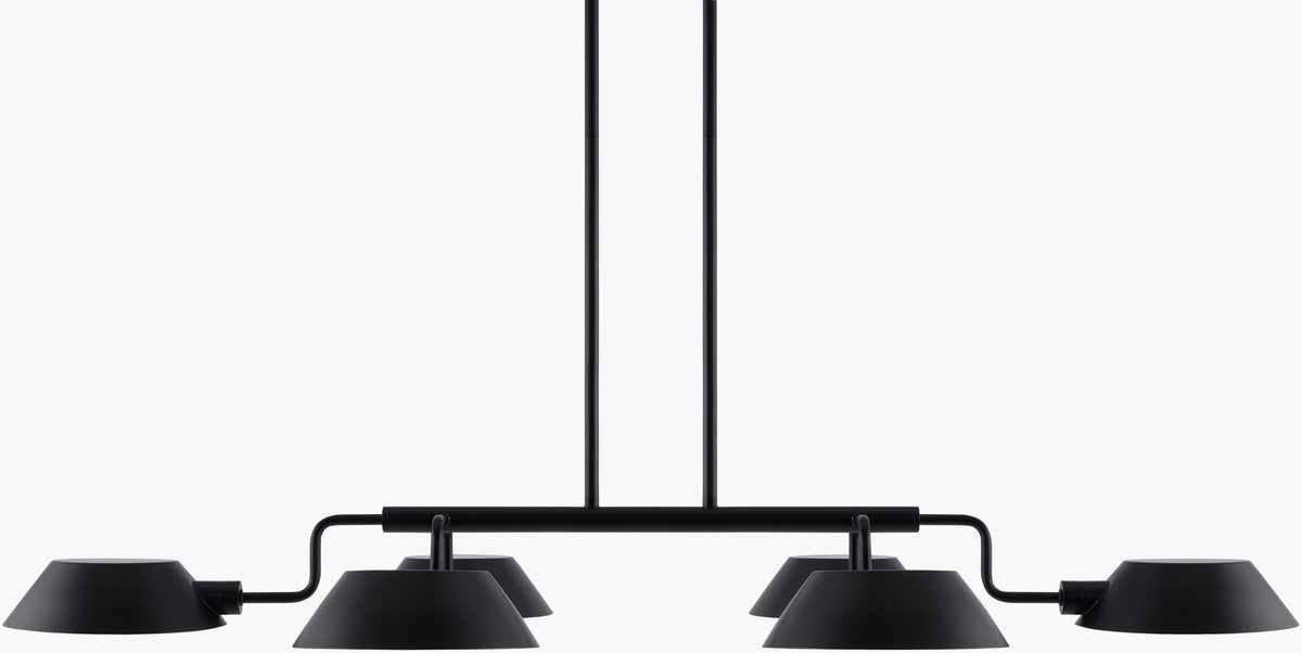 Mandoza Iron Chandelier, Painted Black (MNZ-002)