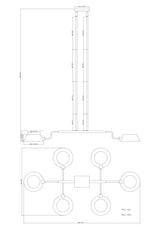 Mandoza Iron Chandelier, Painted Black (MNZ-002)