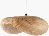 Montez Bamboo Pendant Light, Natural Black