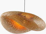 Montez Bamboo Pendant Light, Natural Black