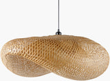 Montez Bamboo Pendant Light, Natural Black
