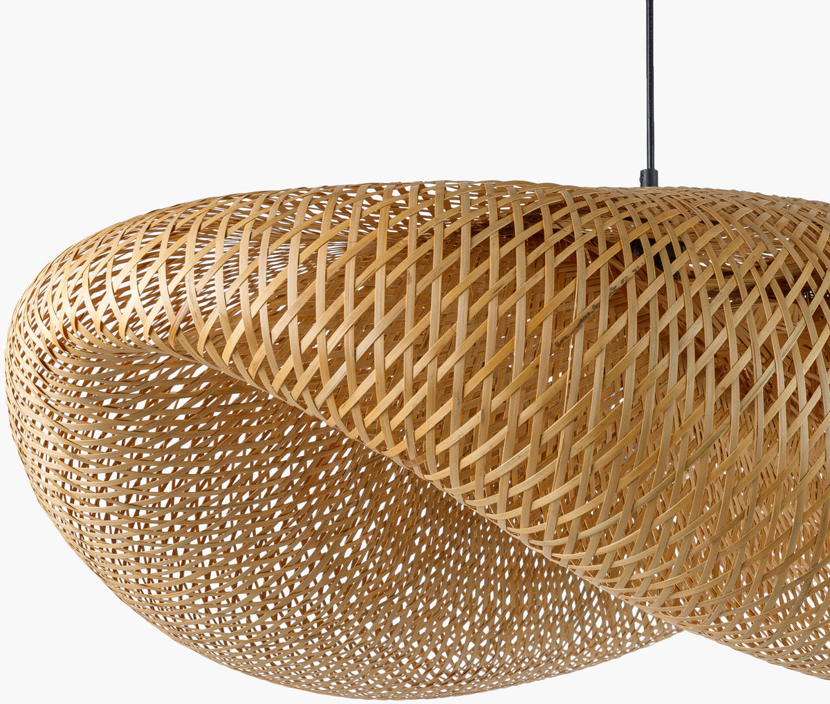 Montez Bamboo Pendant Light, Natural Black