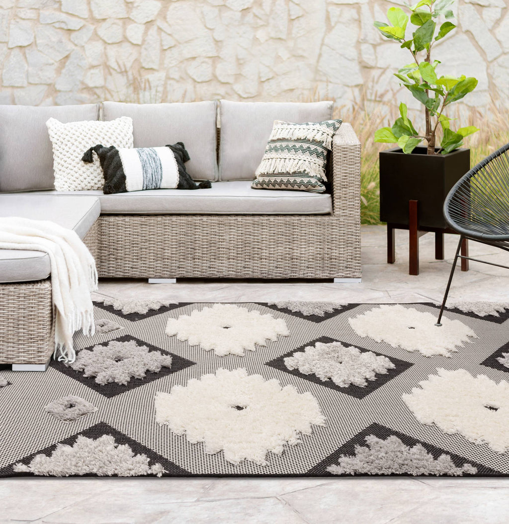 Monty Rug styled in a living room