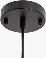 Mosella Rattan Pendant Light, Painted Black