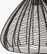 Mosella Rattan Pendant Light, Painted Black
