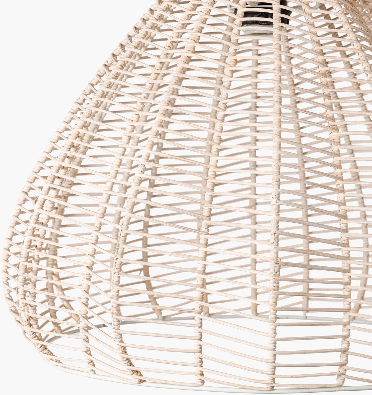 Mosella Rattan Pendant Light, Painted White