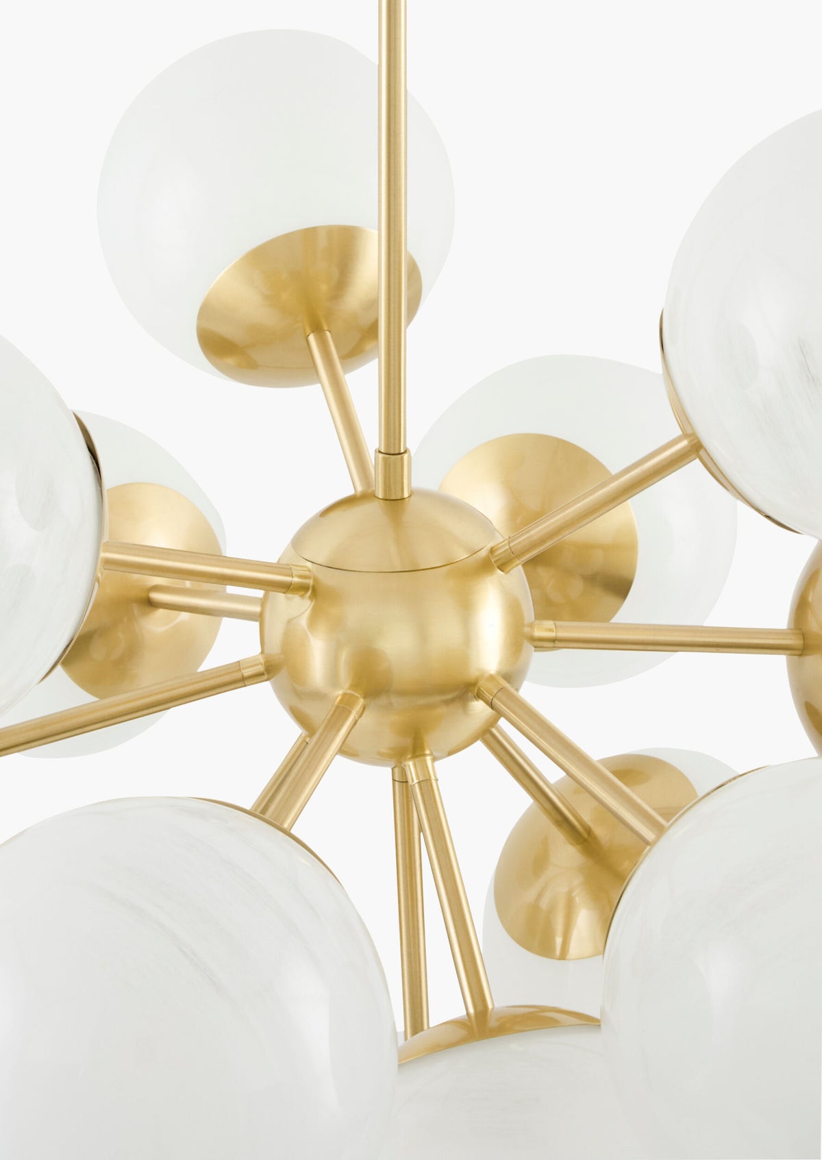 Marcelin Iron Chandelier, Plated Gold, Natural White