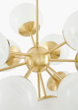 Marcelin Iron Chandelier, Plated Gold, Natural White