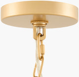 Marcelin Iron Chandelier, Plated Gold, Natural White