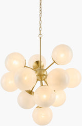 Marcelin Iron Chandelier, Plated Gold, Natural White