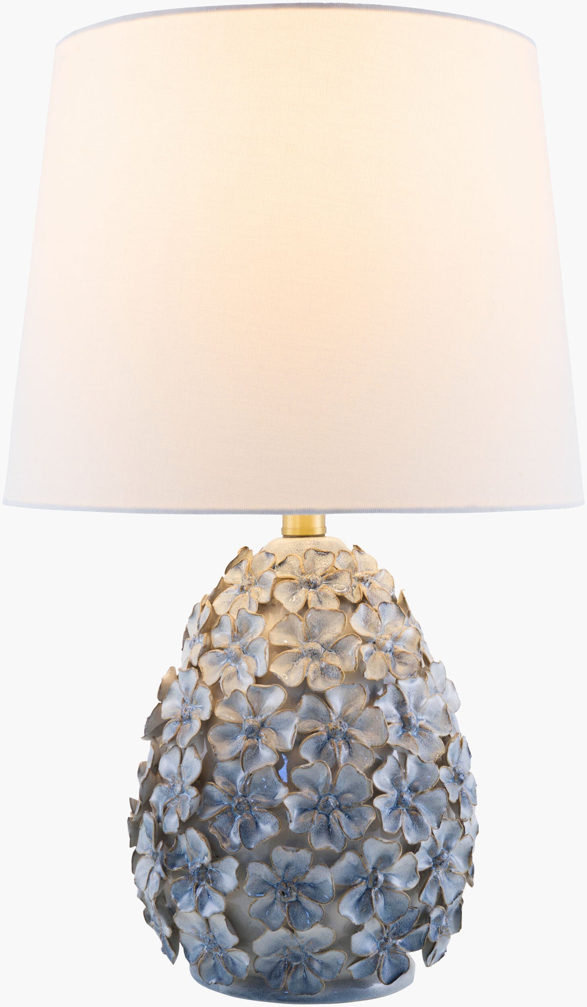 Marradi 22" Ceramic Table Lamp, Glazed Blue