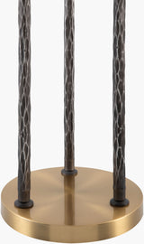 Mirasol 68" Rubber Wood Floor Lamp, Painted Silver Gray