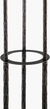 Mirasol 68" Rubber Wood Floor Lamp, Painted Silver Gray