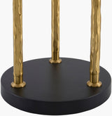 Mirasol 68" Rubber Wood Floor Lamp, Plated Metallic Gold