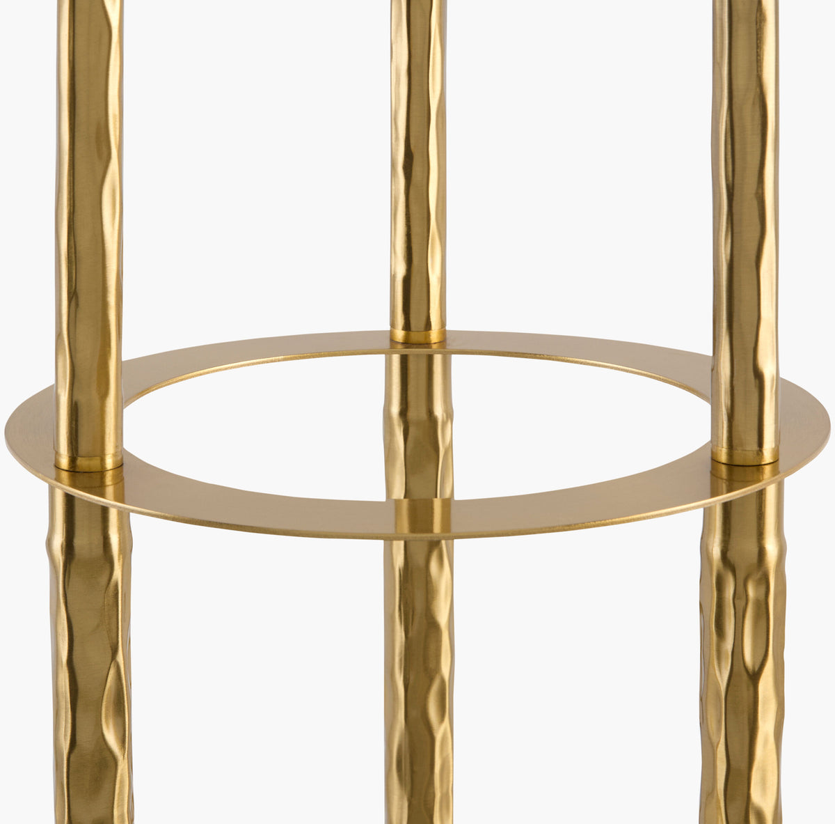 Mirasol 68" Rubber Wood Floor Lamp, Plated Metallic Gold